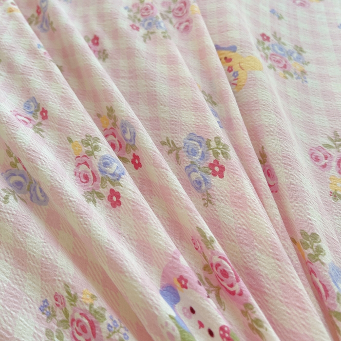 91家纺网 家纺一手货源 找家纺 2025新款双层纱可拆洗棉花被 春日花语