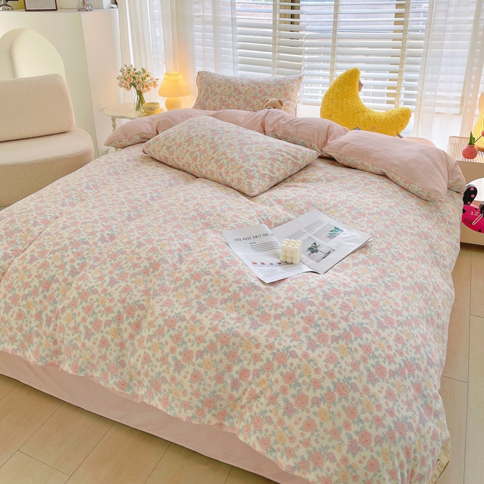 91家纺网 家纺一手货源 找家纺 2025新款双层纱可拆洗棉花被 繁花似锦