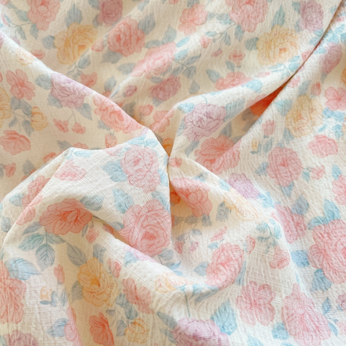 91家纺网 家纺一手货源 找家纺 2025新款双层纱可拆洗棉花被 繁花似锦