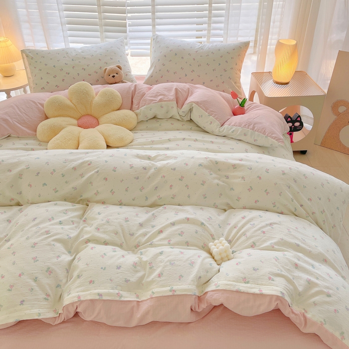 91家纺网 家纺一手货源 找家纺 2025新款双层纱可拆洗棉花被 芳华