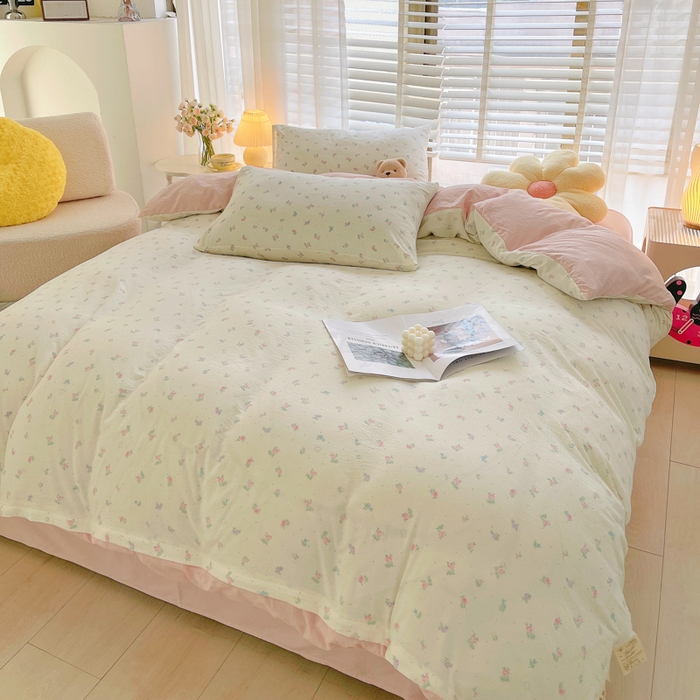 91家纺网 家纺一手货源 找家纺 2025新款双层纱可拆洗棉花被 芳华