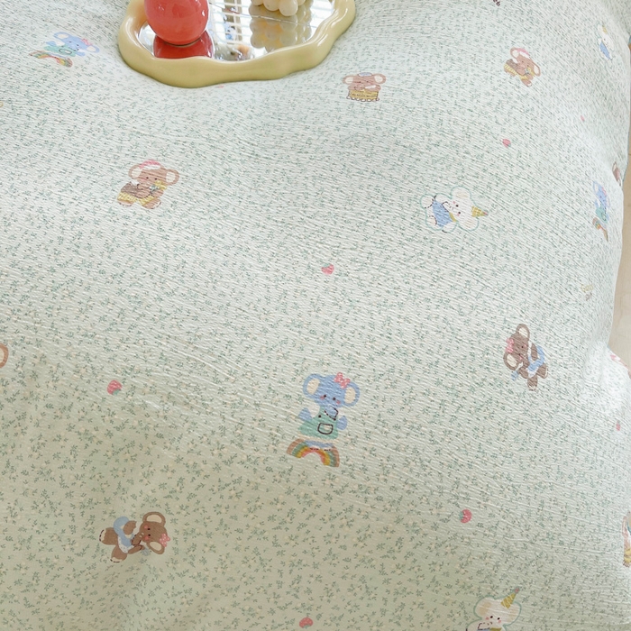 91家纺网 家纺一手货源 找家纺 2025新款双层纱可拆洗棉花被 蓝蕊小象