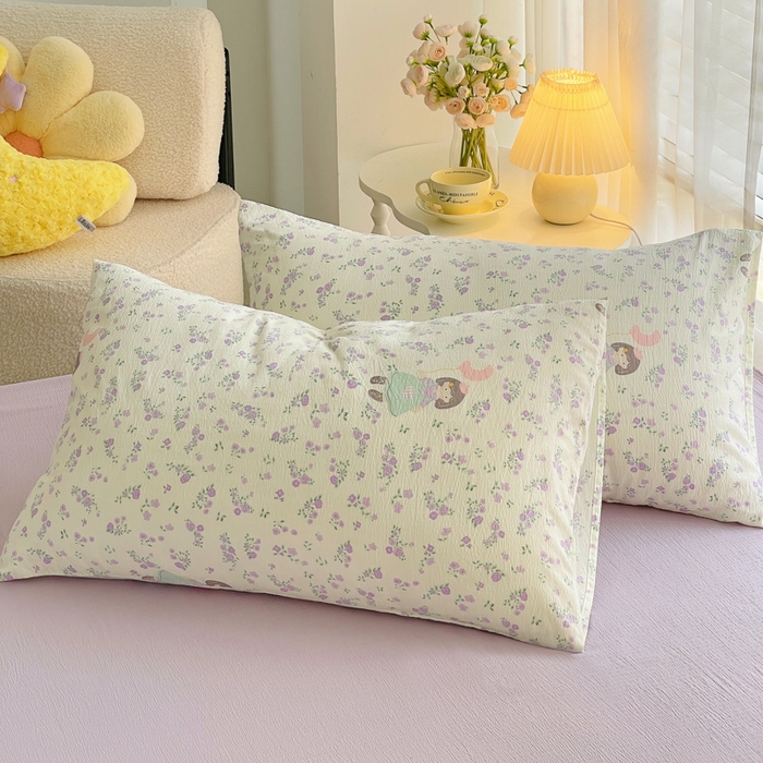 91家纺网 家纺一手货源 找家纺 2025新款双层纱可拆洗棉花被 碎花漫游