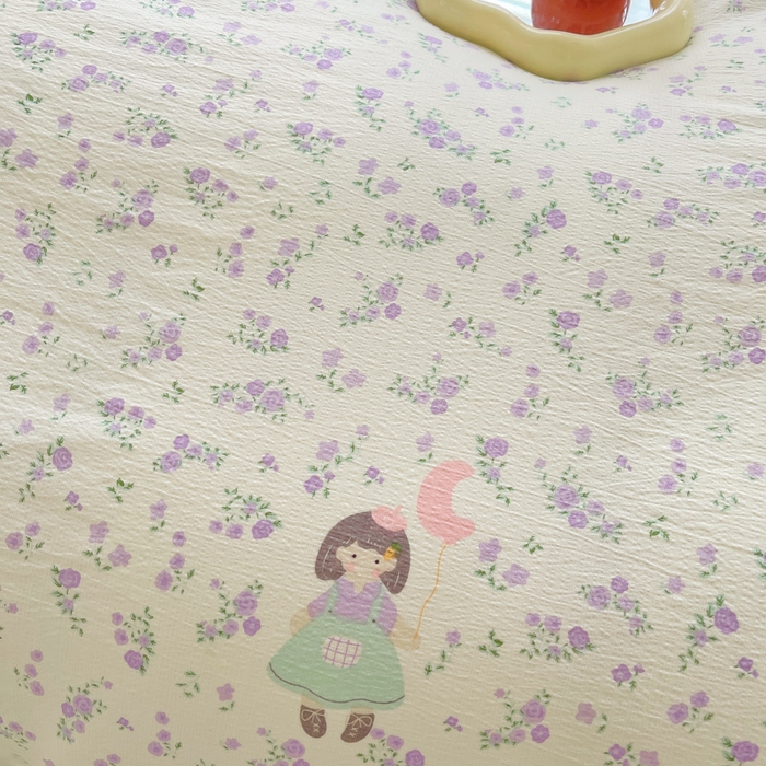 91家纺网 家纺一手货源 找家纺 2025新款双层纱可拆洗棉花被 碎花漫游