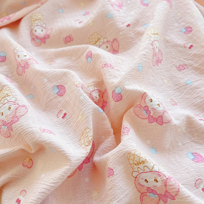 91家纺网 家纺一手货源 找家纺 2025新款双层纱可拆洗棉花被 甜筒乐蒂