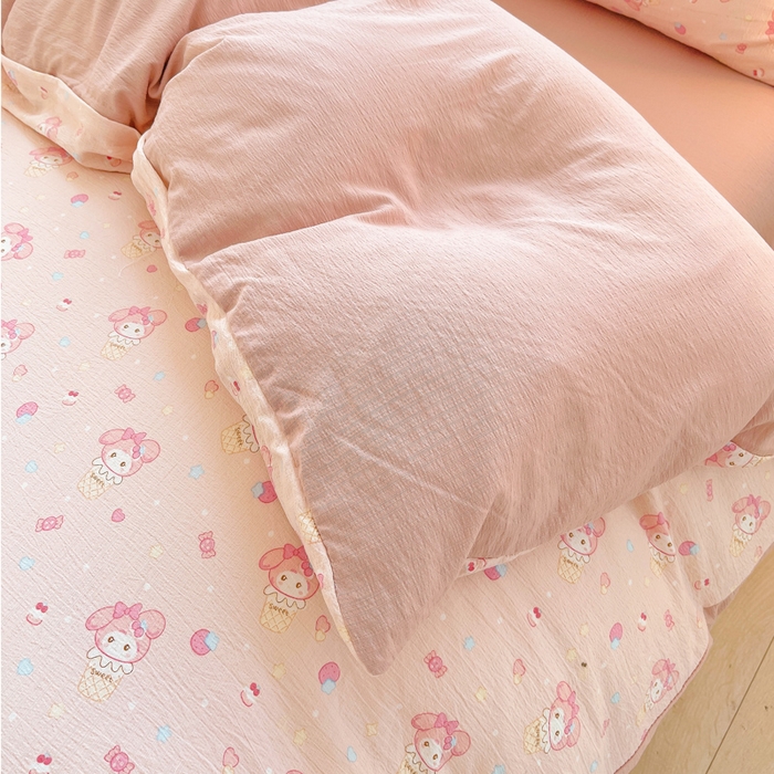 91家纺网 家纺一手货源 找家纺 2025新款双层纱可拆洗棉花被 甜筒乐蒂