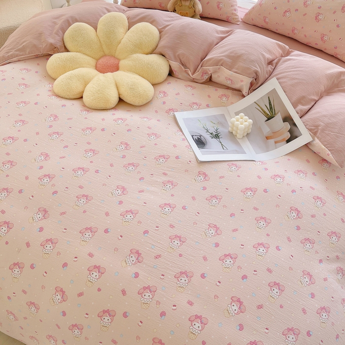 91家纺网 家纺一手货源 找家纺 2025新款双层纱可拆洗棉花被 甜筒乐蒂