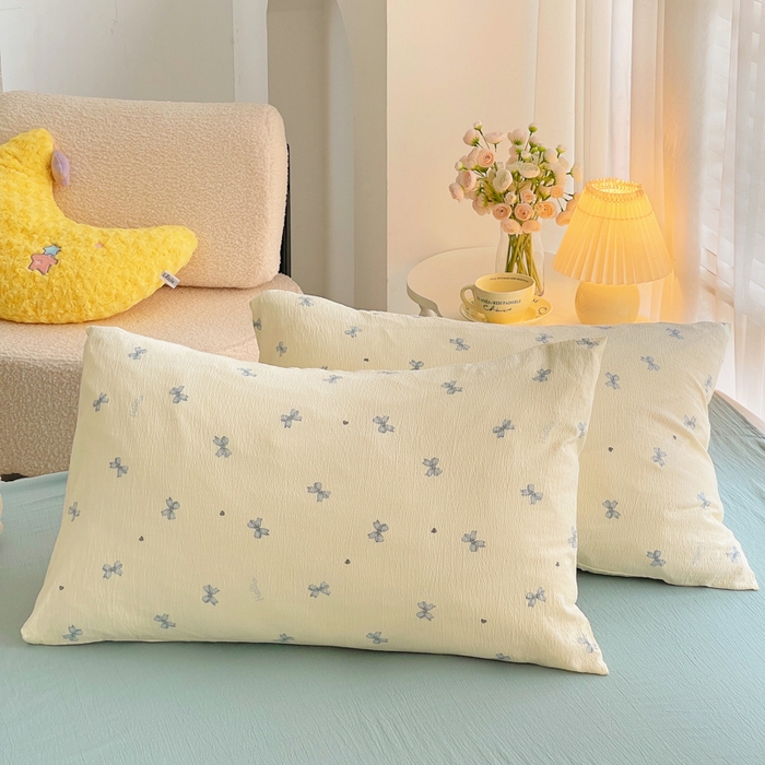 91家纺网 家纺一手货源 找家纺 2025新款双层纱可拆洗棉花被 相思蝴蝶结