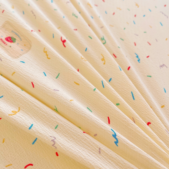 91家纺网 家纺一手货源 找家纺 2025新款双层纱可拆洗棉花被 樱桃点点