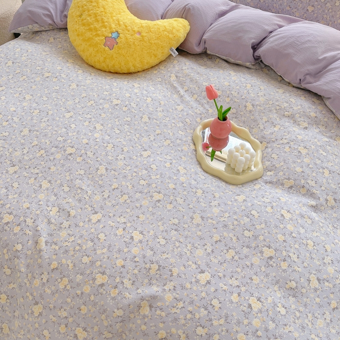 91家纺网 家纺一手货源 找家纺 2025新款双层纱可拆洗棉花被 紫薇