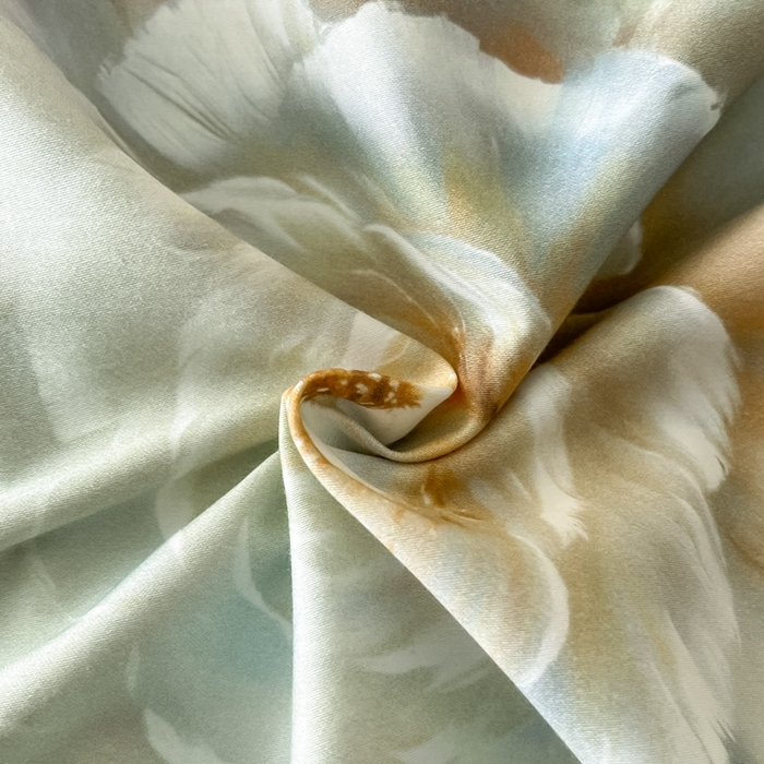 91家纺网 家纺一手货源 找家纺 禾时 2025新款全棉纯棉大版磨毛数码印花四件套(32x21磨毛） 淡雅幽香（绿）