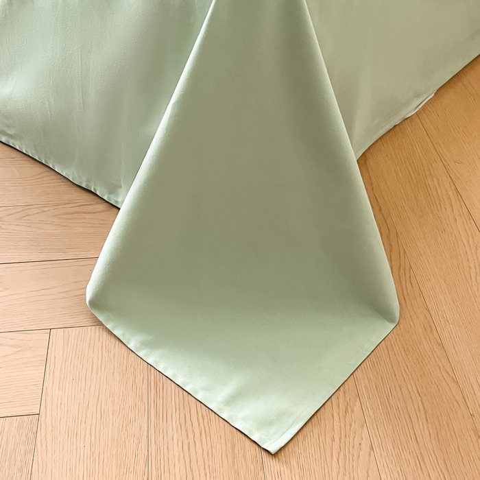 91家纺网 家纺一手货源 找家纺 禾时 2025新款全棉纯棉大版磨毛数码印花四件套(32x21磨毛） 淡雅幽香（绿）