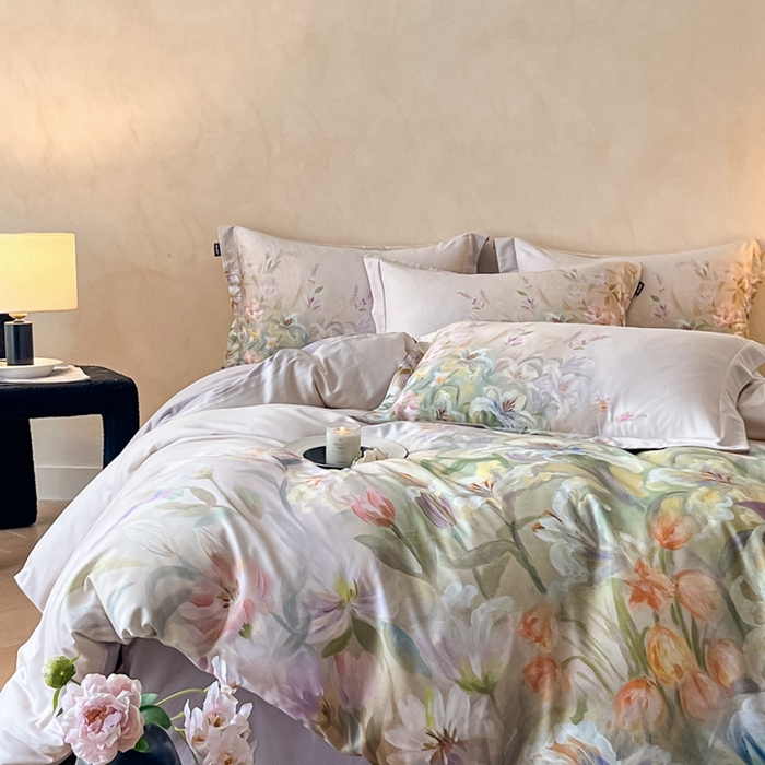 91家纺网 家纺一手货源 找家纺 （总）禾时 2025新款全棉纯棉大版磨毛数码印花四件套(32x21磨毛）