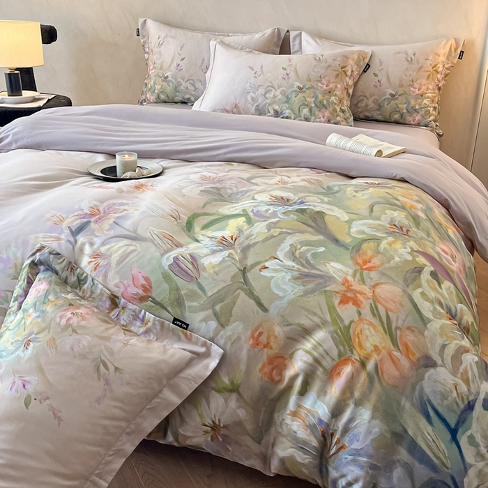 91家纺网 家纺一手货源 找家纺 （总）禾时 2025新款全棉纯棉大版磨毛数码印花四件套(32x21磨毛）