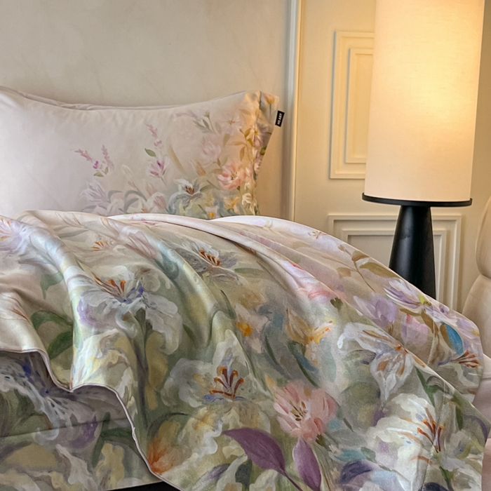 91家纺网 家纺一手货源 找家纺 （总）禾时 2025新款全棉纯棉大版磨毛数码印花四件套(32x21磨毛）