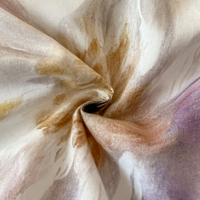 91家纺网 家纺一手货源 找家纺 禾时 2025新款全棉纯棉大版磨毛数码印花四件套(32x21磨毛） 悦染花溪（紫）