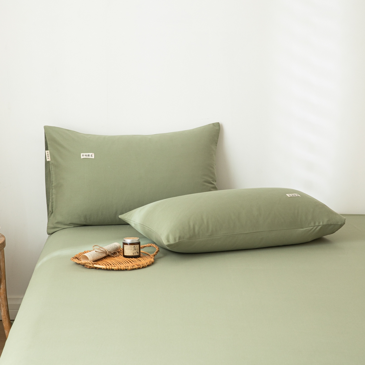 91家纺网 家纺一手货源 找家纺 （总）眠博士 2025新款全棉纯棉纯色磨毛枕套单品枕套单件单枕套