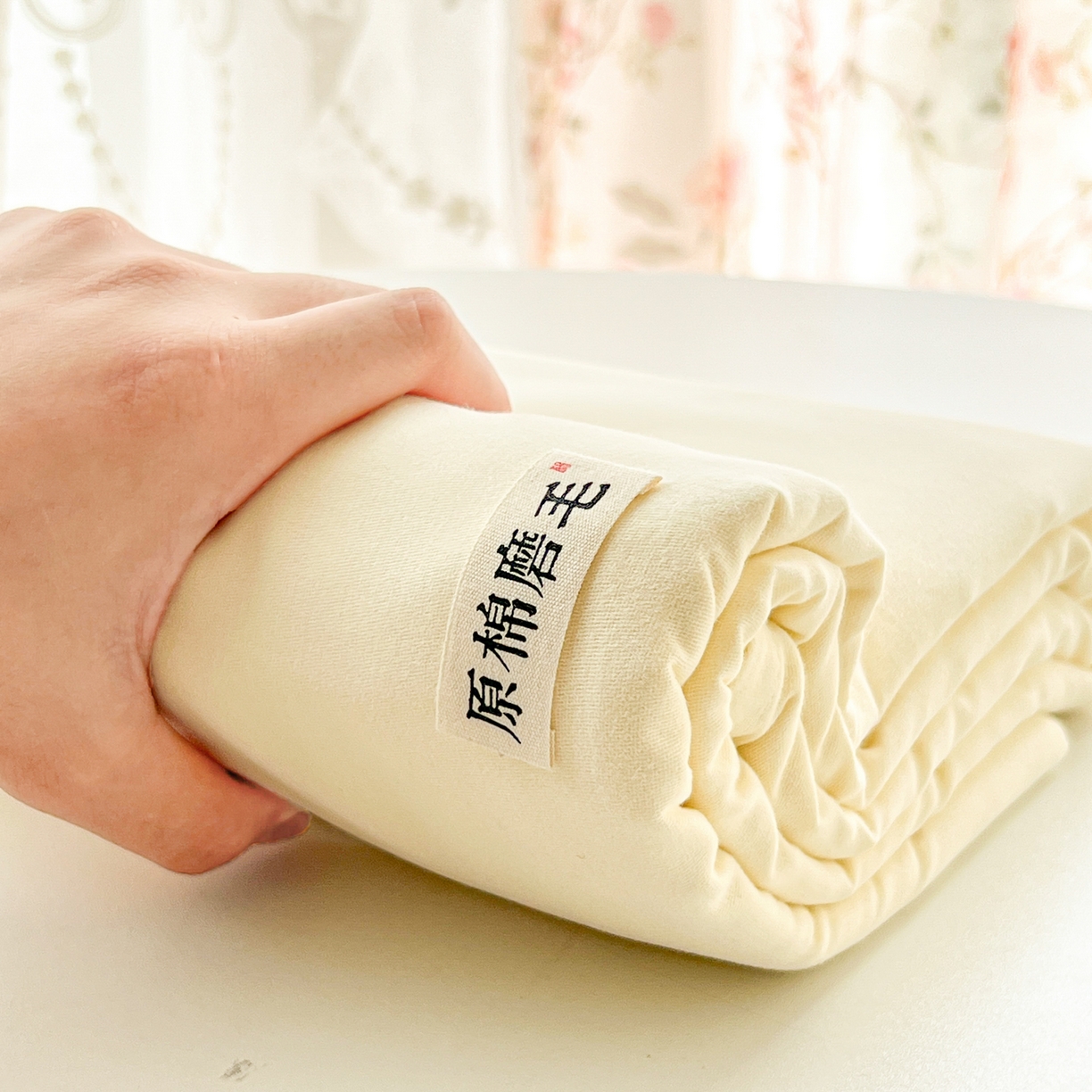 91家纺网 家纺一手货源 找家纺 眠博士 2025新款全棉纯棉纯色磨毛枕套单品枕套单件单枕套 磨毛枕套-陶瓷奶白