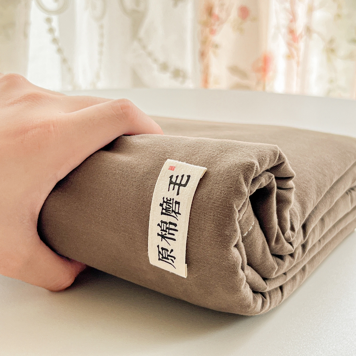 91家纺网 家纺一手货源 找家纺 眠博士 2025新款全棉纯棉纯色磨毛枕套单品枕套单件单枕套 磨毛枕套-陶瓷咖