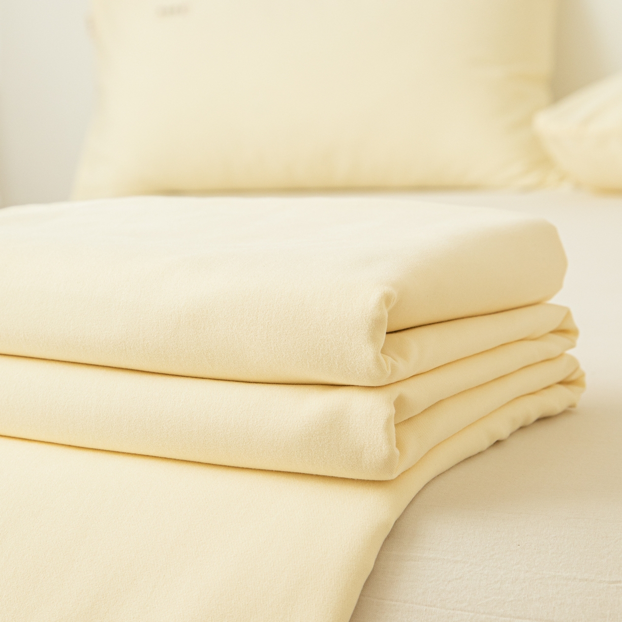 91家纺网 家纺一手货源 找家纺 眠博士 2025新款全棉纯棉纯色磨毛枕套单品枕套单件单枕套 磨毛枕套-陶瓷奶白