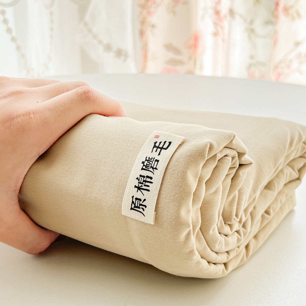 91家纺网 家纺一手货源 找家纺 眠博士 2025新款全棉纯棉纯色磨毛枕套单品枕套单件单枕套 磨毛枕套-陶瓷杏