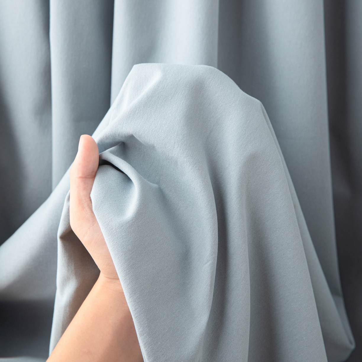 91家纺网 家纺一手货源 找家纺 眠博士 2025新款全棉纯棉纯色磨毛枕套单品枕套单件单枕套 磨毛枕套-陶瓷浅蓝