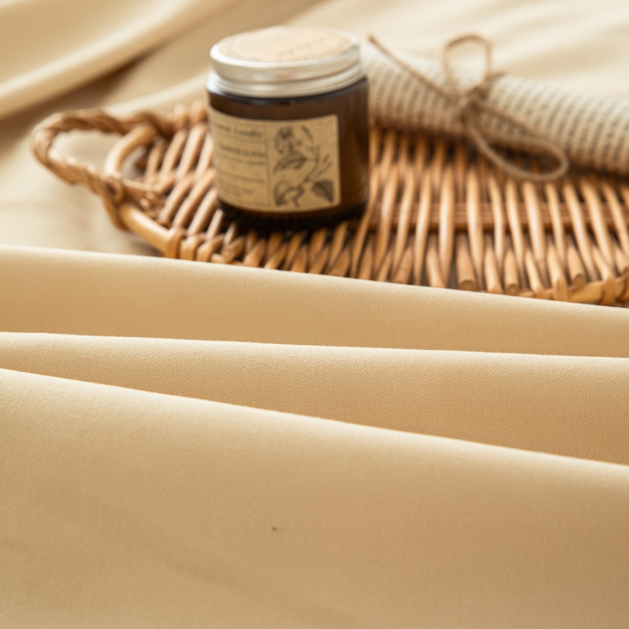 91家纺网 家纺一手货源 找家纺 眠博士 2025新款全棉纯棉纯色磨毛枕套单品枕套单件单枕套 磨毛枕套-陶瓷杏