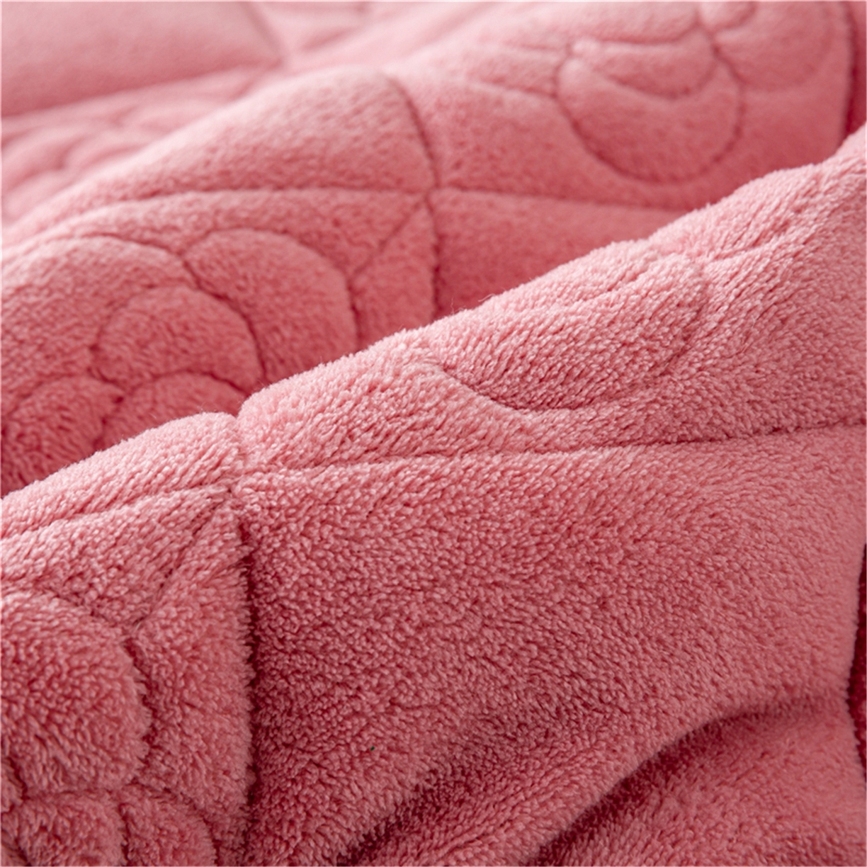 91家纺网 家纺一手货源 找家纺 正邦家纺 2025新款学生宿舍上下铺牛奶绒刺绣玫瑰花夹棉床垫床护垫床褥子 莲红