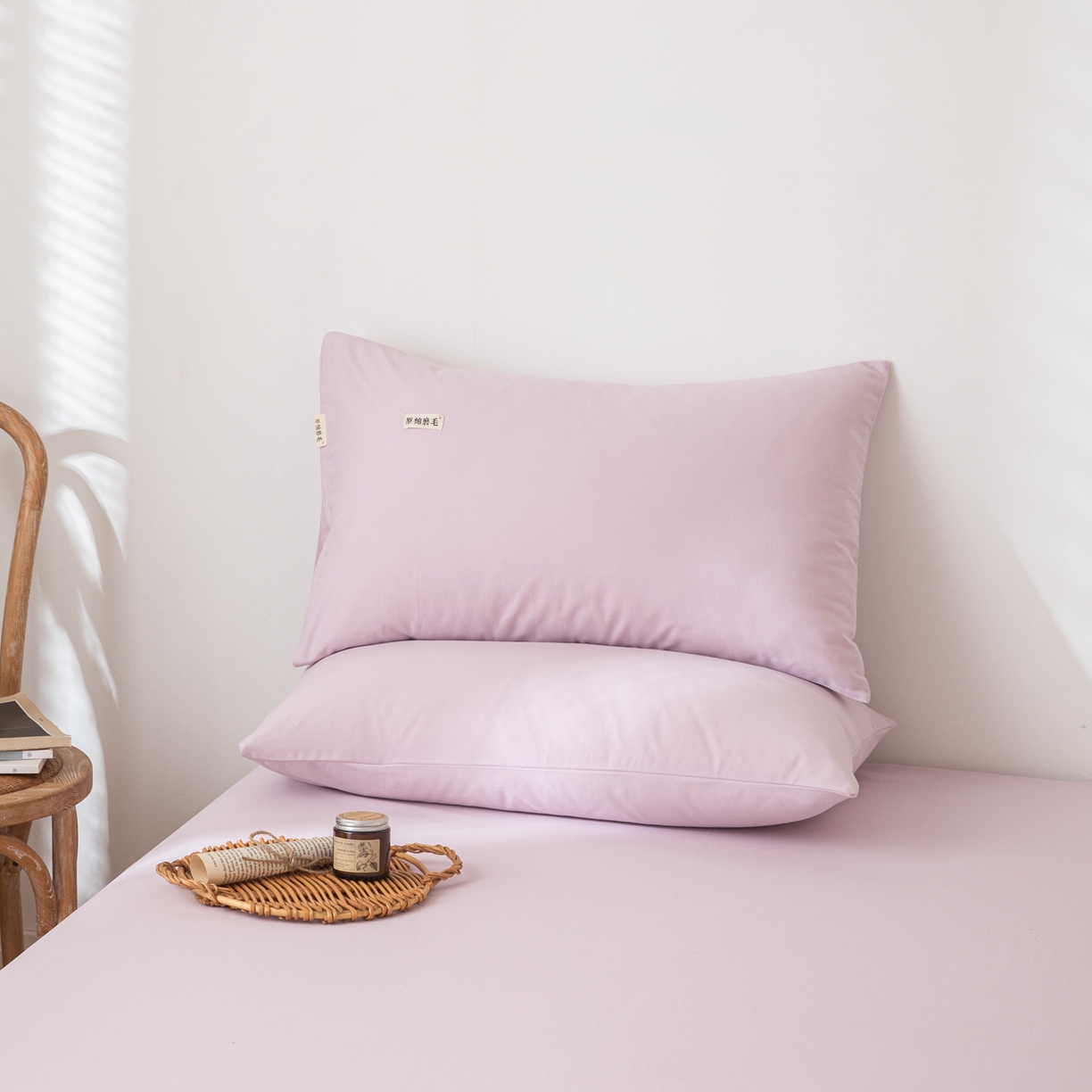 91家纺网 家纺一手货源 找家纺 （总）眠博士 2025新款全棉纯棉纯色磨毛枕套单品枕套单件单枕套