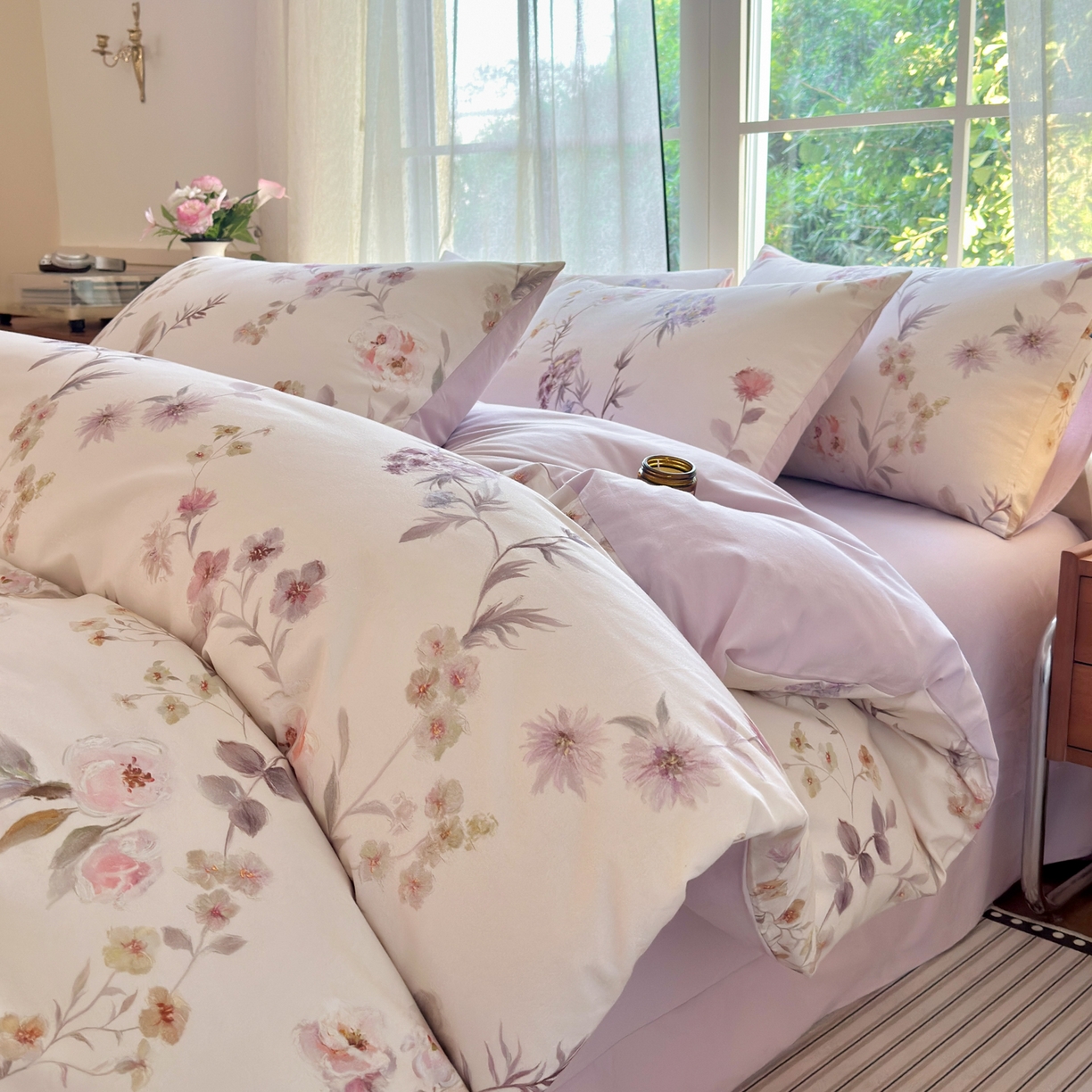 91家纺网 家纺一手货源 找家纺 （总）优彩 2025新款数码印花全棉纯棉磨毛四件套