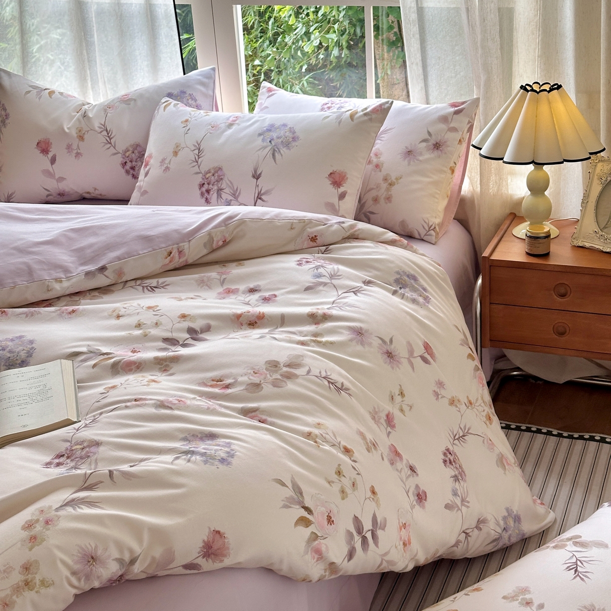 91家纺网 家纺一手货源 找家纺 （总）优彩 2025新款数码印花全棉纯棉磨毛四件套