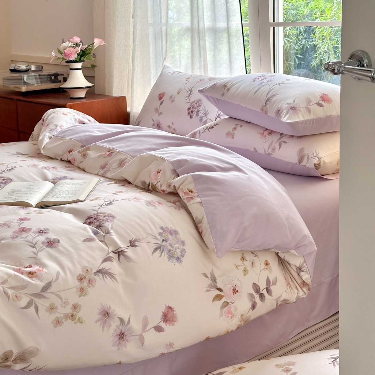 91家纺网 家纺一手货源 找家纺 （总）优彩 2025新款数码印花全棉纯棉磨毛四件套