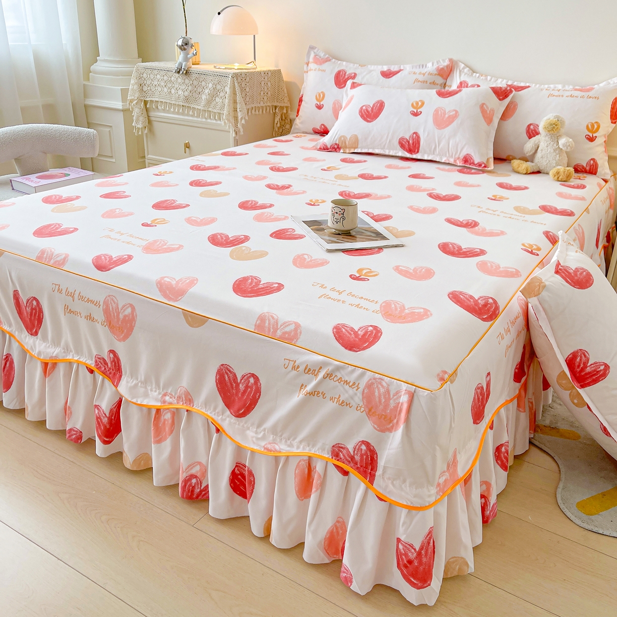 91家纺网 家纺一手货源 找家纺 （总）笠裙家纺 2025新款磨毛S边韩版防滑床裙单床裙床裙单件