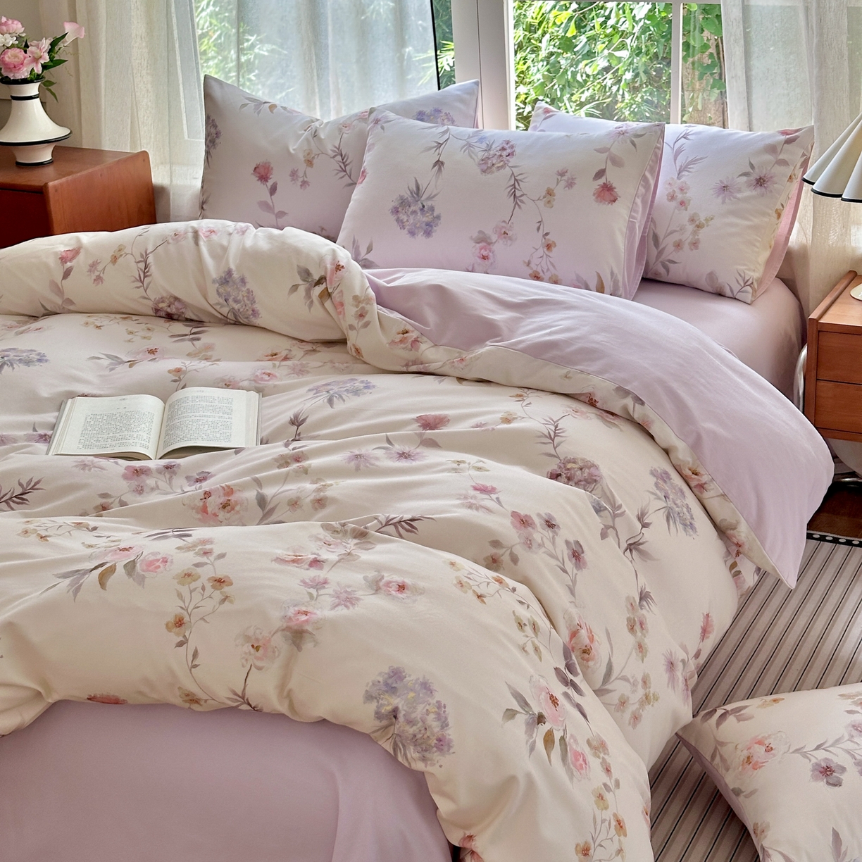 优彩 2025新款数码印花全棉纯棉磨毛四件套 艾丽娅