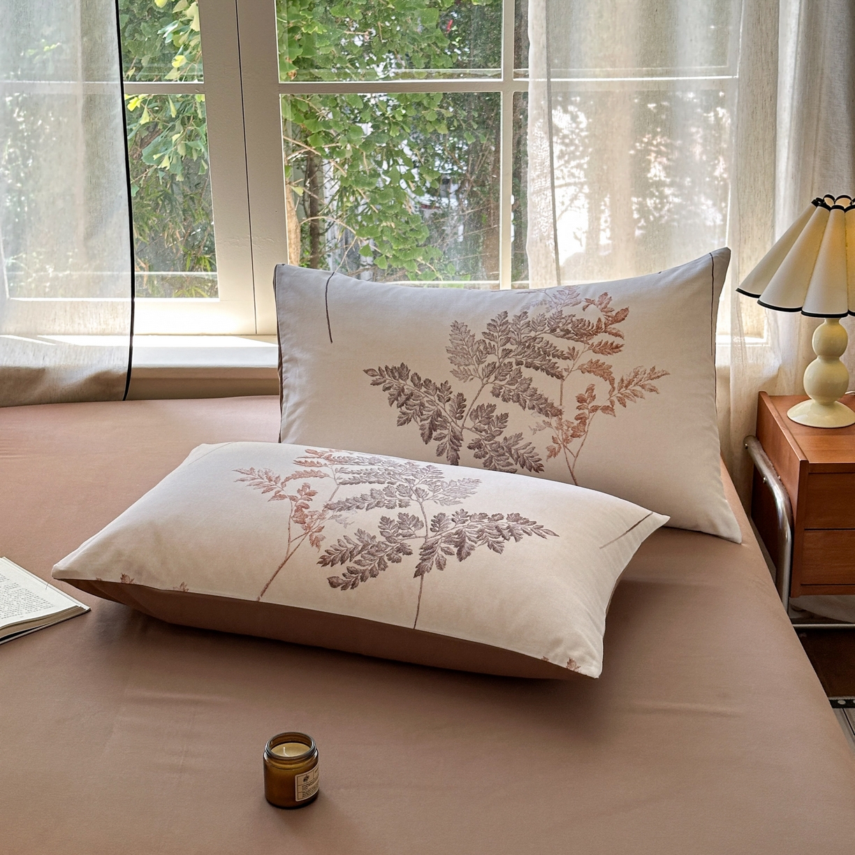 91家纺网 家纺一手货源 找家纺 优彩 2025新款数码印花全棉纯棉磨毛四件套 草木绮梦