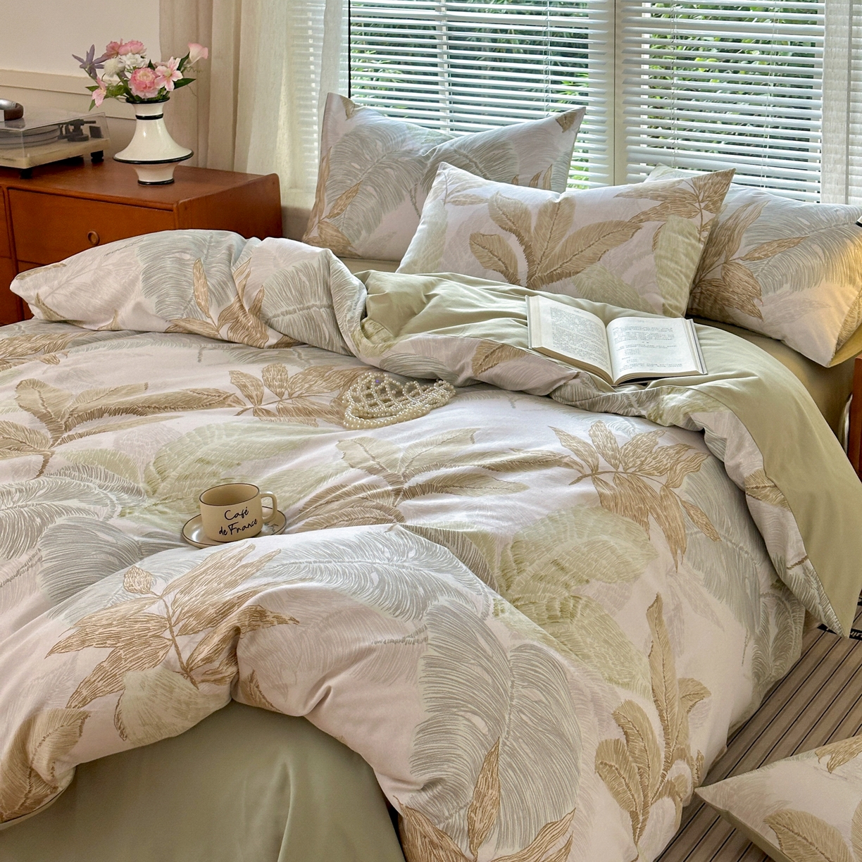 优彩 2025新款数码印花全棉纯棉磨毛四件套 梵弥