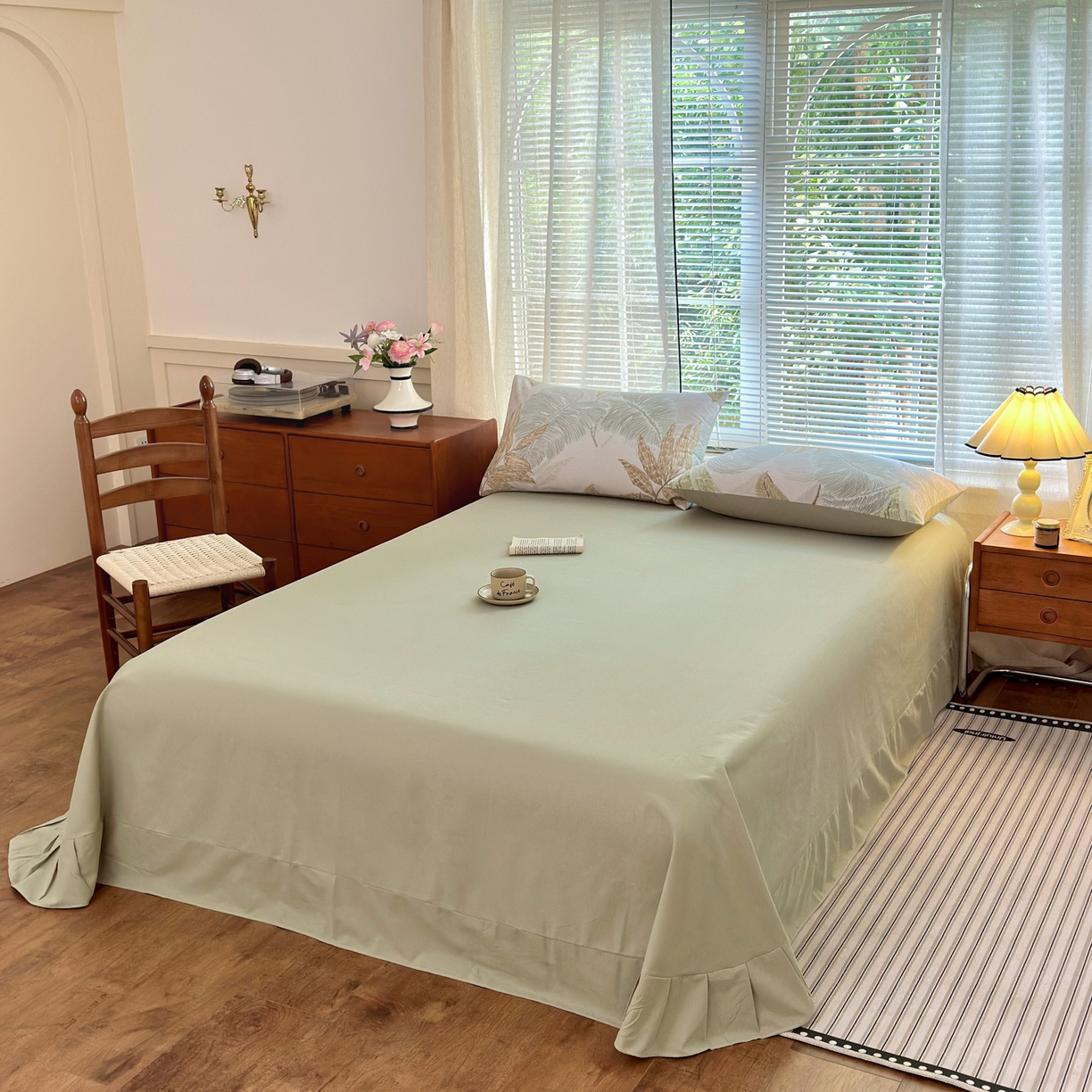 91家纺网 家纺一手货源 找家纺 优彩 2025新款数码印花全棉纯棉磨毛四件套 梵弥