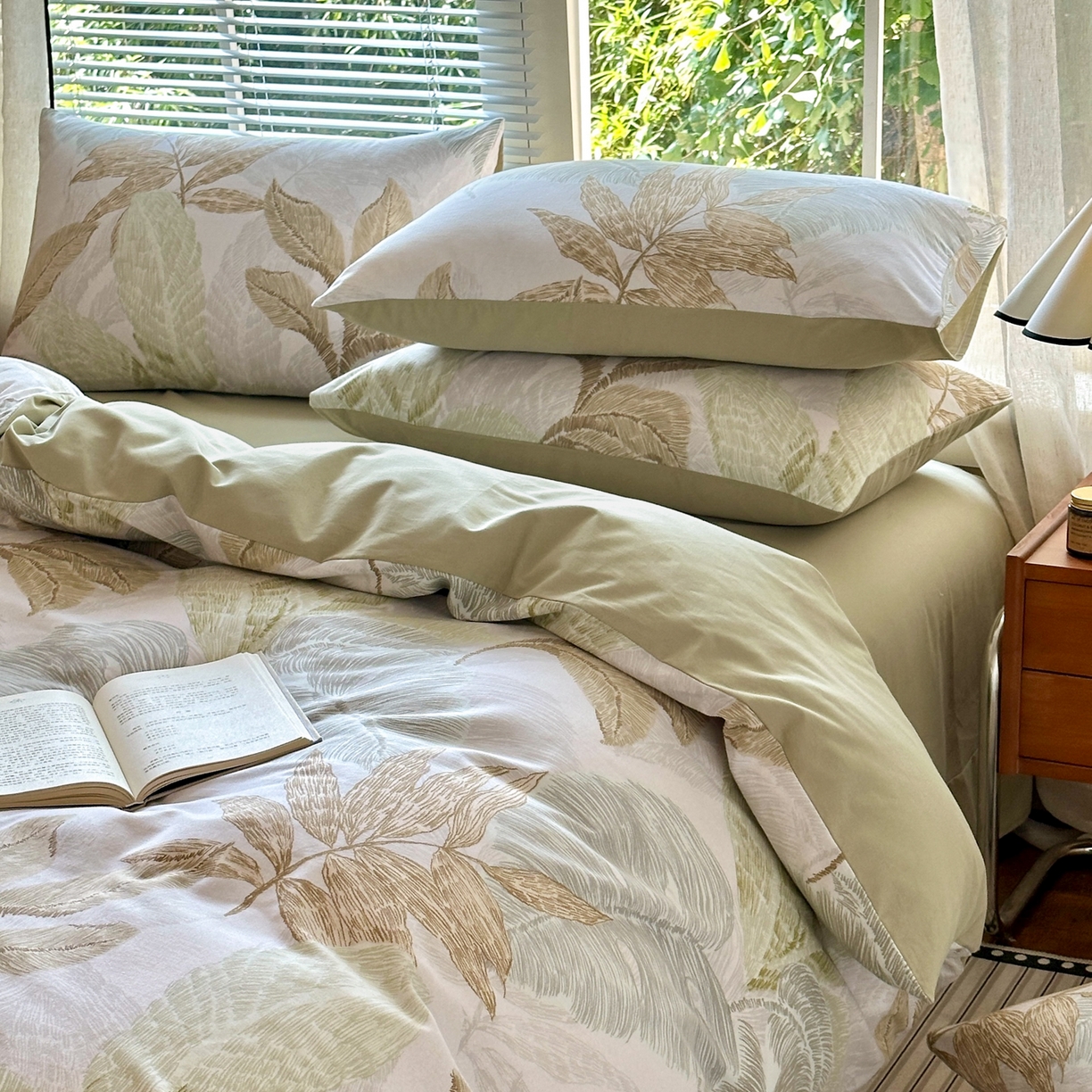 91家纺网 家纺一手货源 找家纺 优彩 2025新款数码印花全棉纯棉磨毛四件套 梵弥