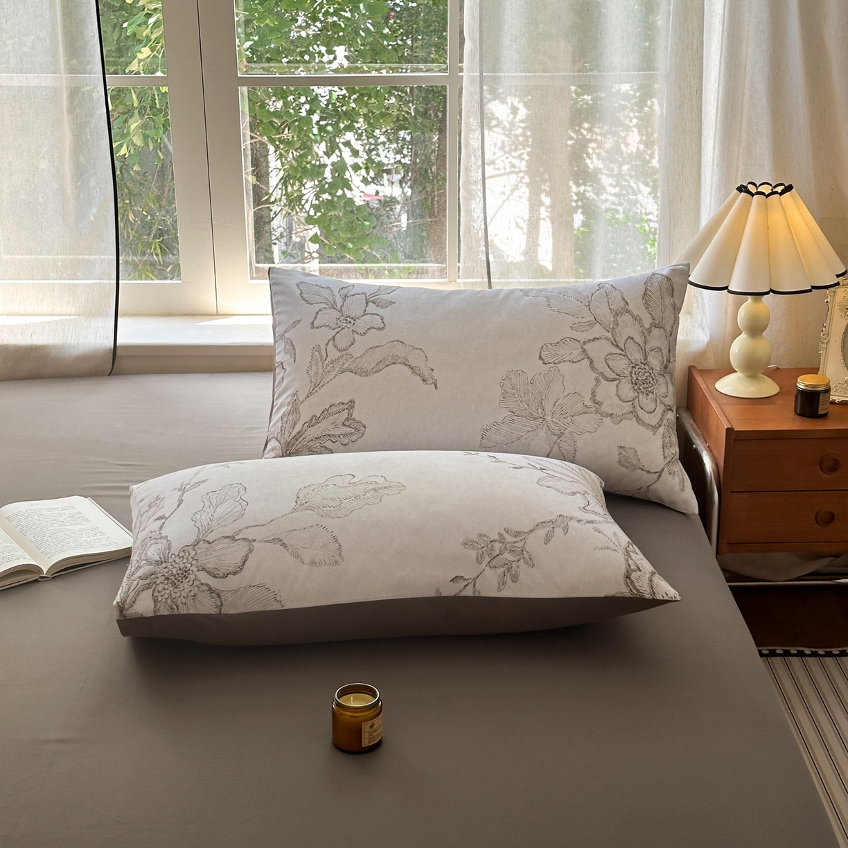 91家纺网 家纺一手货源 找家纺 优彩 2025新款数码印花全棉纯棉磨毛四件套 镜花水月