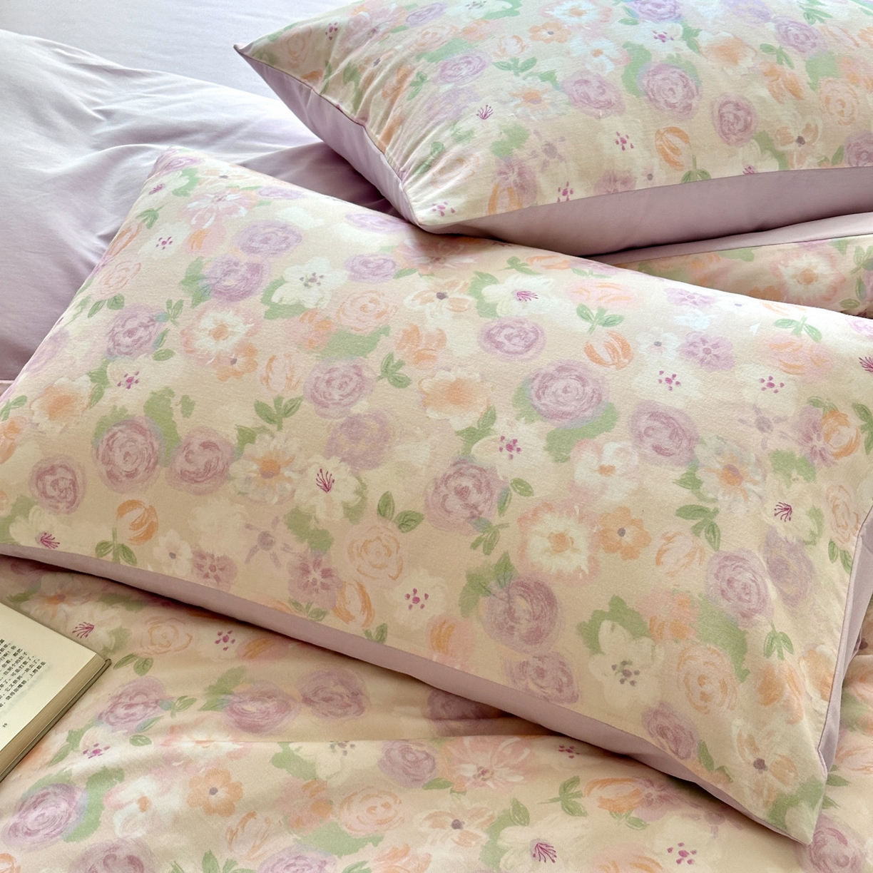 91家纺网 家纺一手货源 找家纺 优彩 2025新款数码印花全棉纯棉磨毛四件套 可丽蔷薇