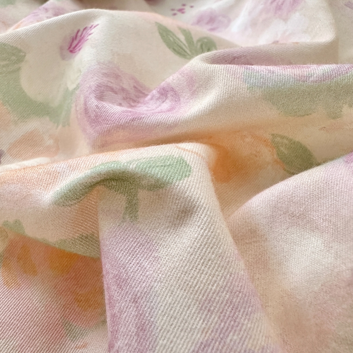 91家纺网 家纺一手货源 找家纺 优彩 2025新款数码印花全棉纯棉磨毛四件套 可丽蔷薇