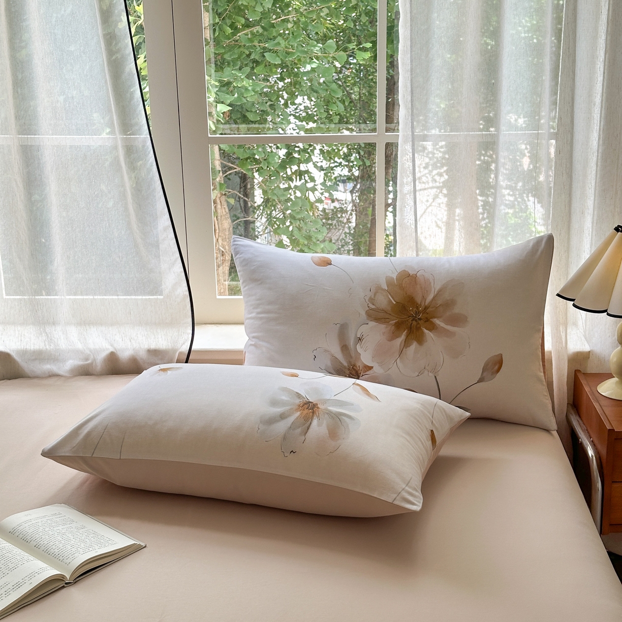 91家纺网 家纺一手货源 找家纺 优彩 2025新款数码印花全棉纯棉磨毛四件套 路过芳华