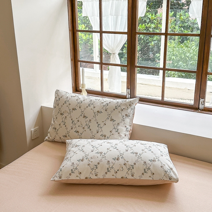 91家纺网 家纺一手货源 找家纺 优彩 2025新款数码印花全棉纯棉磨毛四件套 浅汐