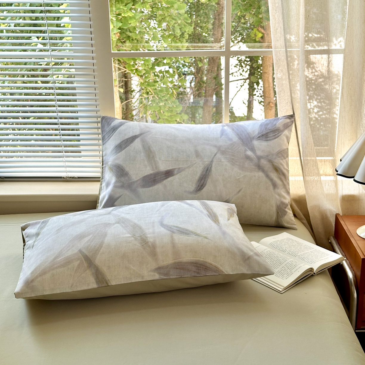 91家纺网 家纺一手货源 找家纺 优彩 2025新款数码印花全棉纯棉磨毛四件套 清风徐来