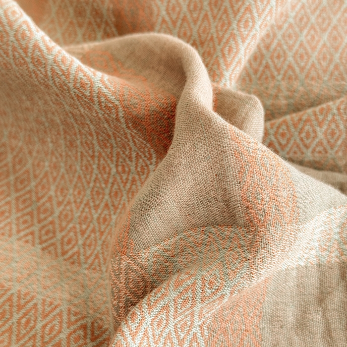 91家纺网 家纺一手货源 找家纺 江南春家纺【幻-暖纱】2025新款A类100%全棉色织提花双层纱四件套 【幻-暖纱】丽维回忆-咖