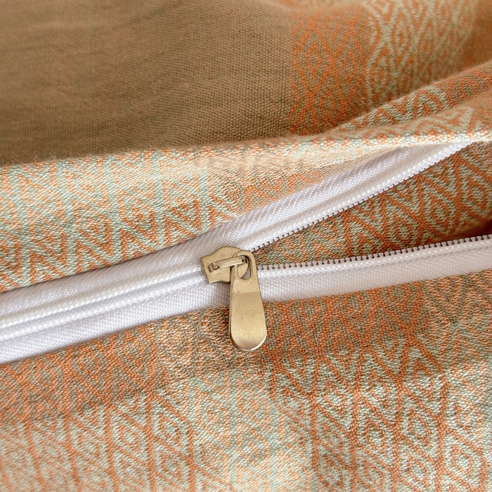 91家纺网 家纺一手货源 找家纺 江南春家纺【幻-暖纱】2025新款A类100%全棉色织提花双层纱四件套 【幻-暖纱】丽维回忆-咖