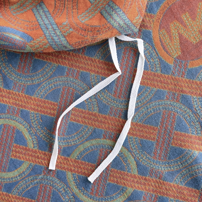 91家纺网 家纺一手货源 找家纺 江南春家纺【幻-暖纱】2025新款A类100%全棉色织提花双层纱四件套 【幻-暖纱】琉璃时光-兰桔