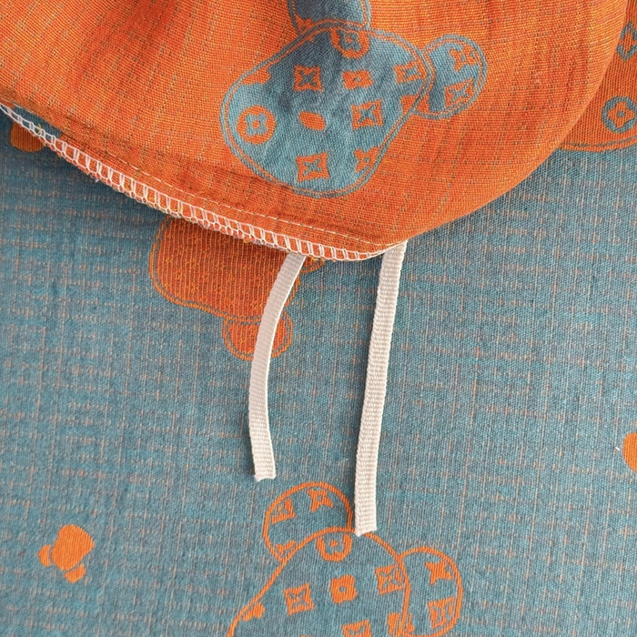 91家纺网 家纺一手货源 找家纺 江南春家纺【幻-暖纱】2025新款A类100%全棉色织提花双层纱四件套 【幻-暖纱】萌熊乐园-桔兰