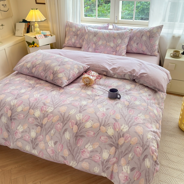 优彩 2025新款数码印花全棉纯棉磨毛四件套 疏影