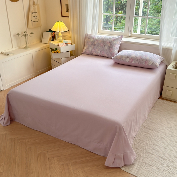 91家纺网 家纺一手货源 找家纺 优彩 2025新款数码印花全棉纯棉磨毛四件套 疏影